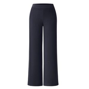 NWT OGL FuzzLuxe Cozy Warm High Rise Straight Leg Pull-On Pants XL Black Navy